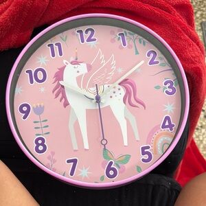 Pink Unicorn Wall Clock